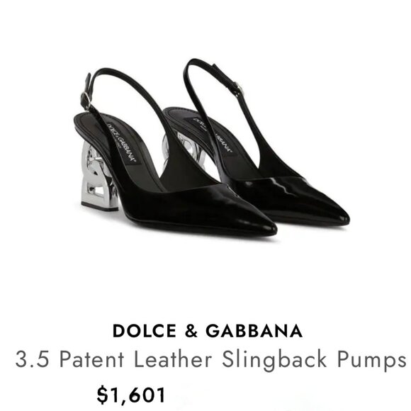 DOLCE & GABBANA Slingback Logo heel Size 40 IT, 9 US - Picture 7 of 12